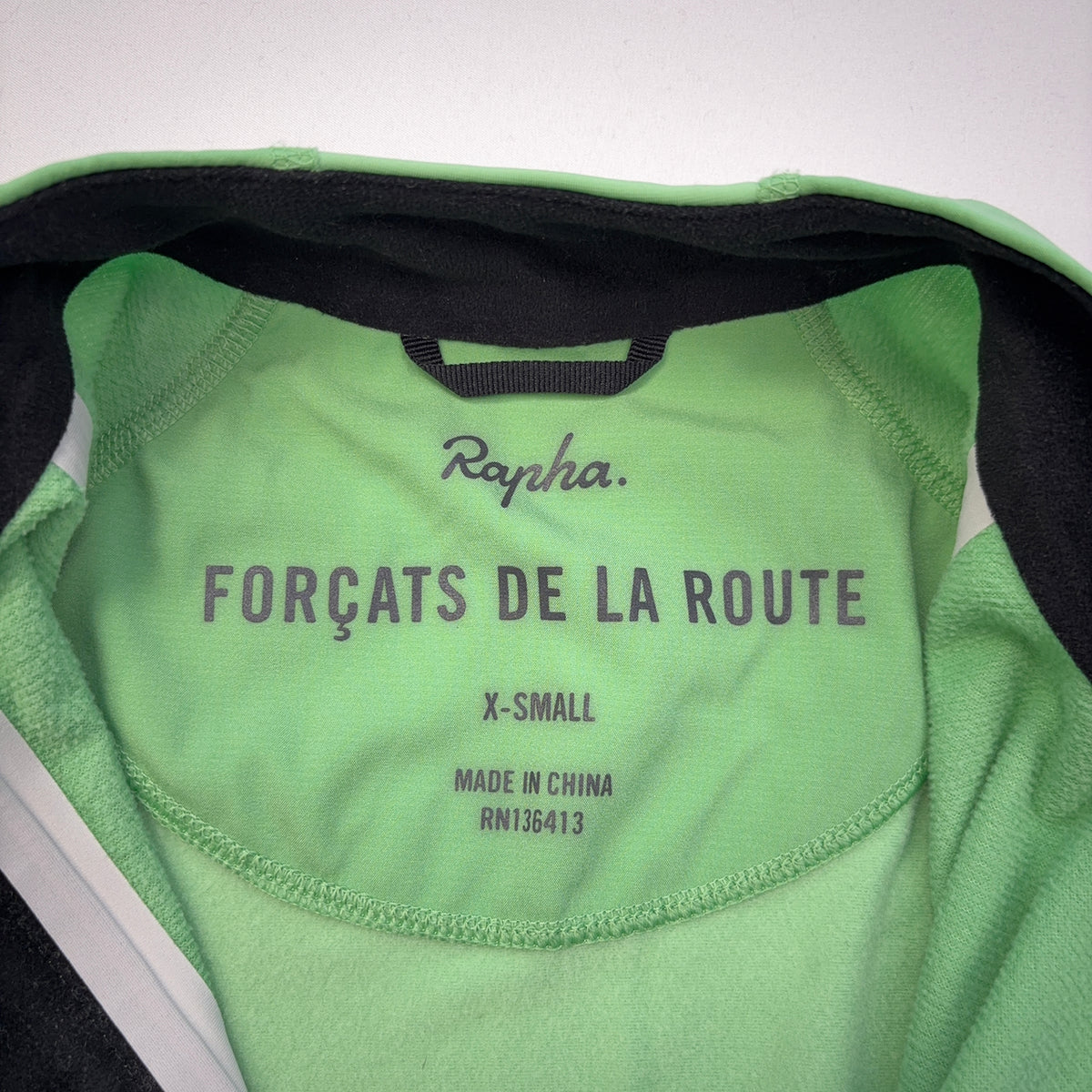 Rapha Pro Team Jacket Forçats de la Route - Extra Small - Green / Black - Very Good Used Condition