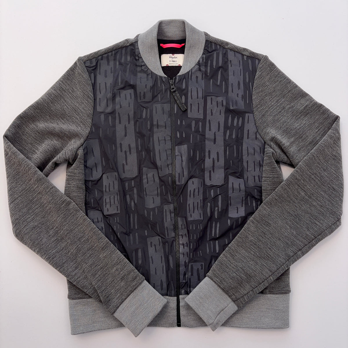 Rapha Women's Printed Bomber - Extra Small - Grey - Excellent Used Condition