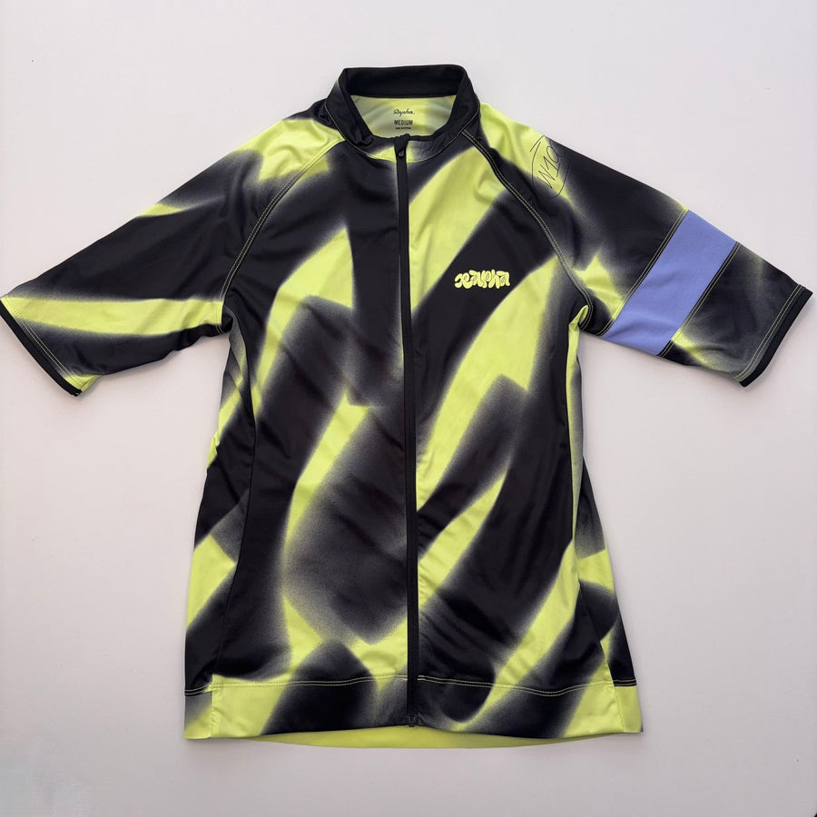 Rapha Women's 100 Core Jersey Zuzanna Rogatty - Medium - Hi-Vis Yellow / Black - Limited Edition 2022 - Excellent Used Condition (alternate view)