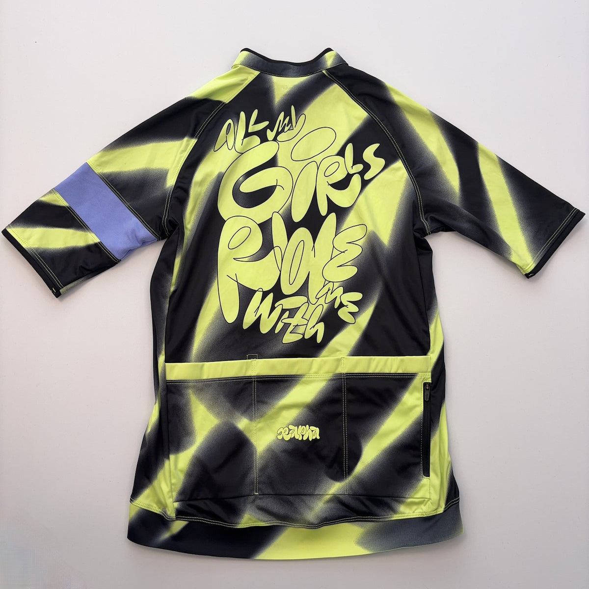 Rapha Women's 100 Core Jersey Zuzanna Rogatty - Medium - Hi-Vis Yellow / Black - Limited Edition 2022 - Excellent Used Condition