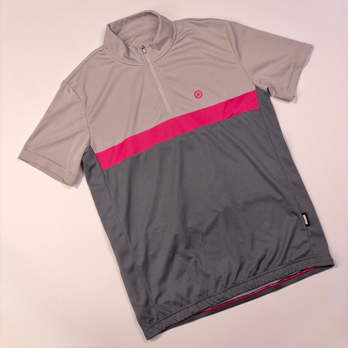 Chapeau! Men's Café Colour Block Jersey - M - Carbon Grey / Pink - Excellent Used Condition