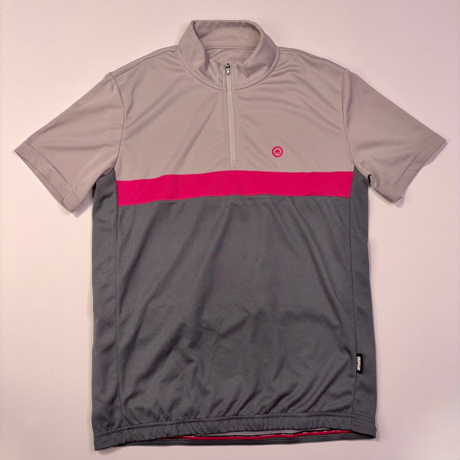 Chapeau! Men's Café Colour Block Jersey - M - Carbon Grey / Pink - Excellent Used Condition (alternate view)