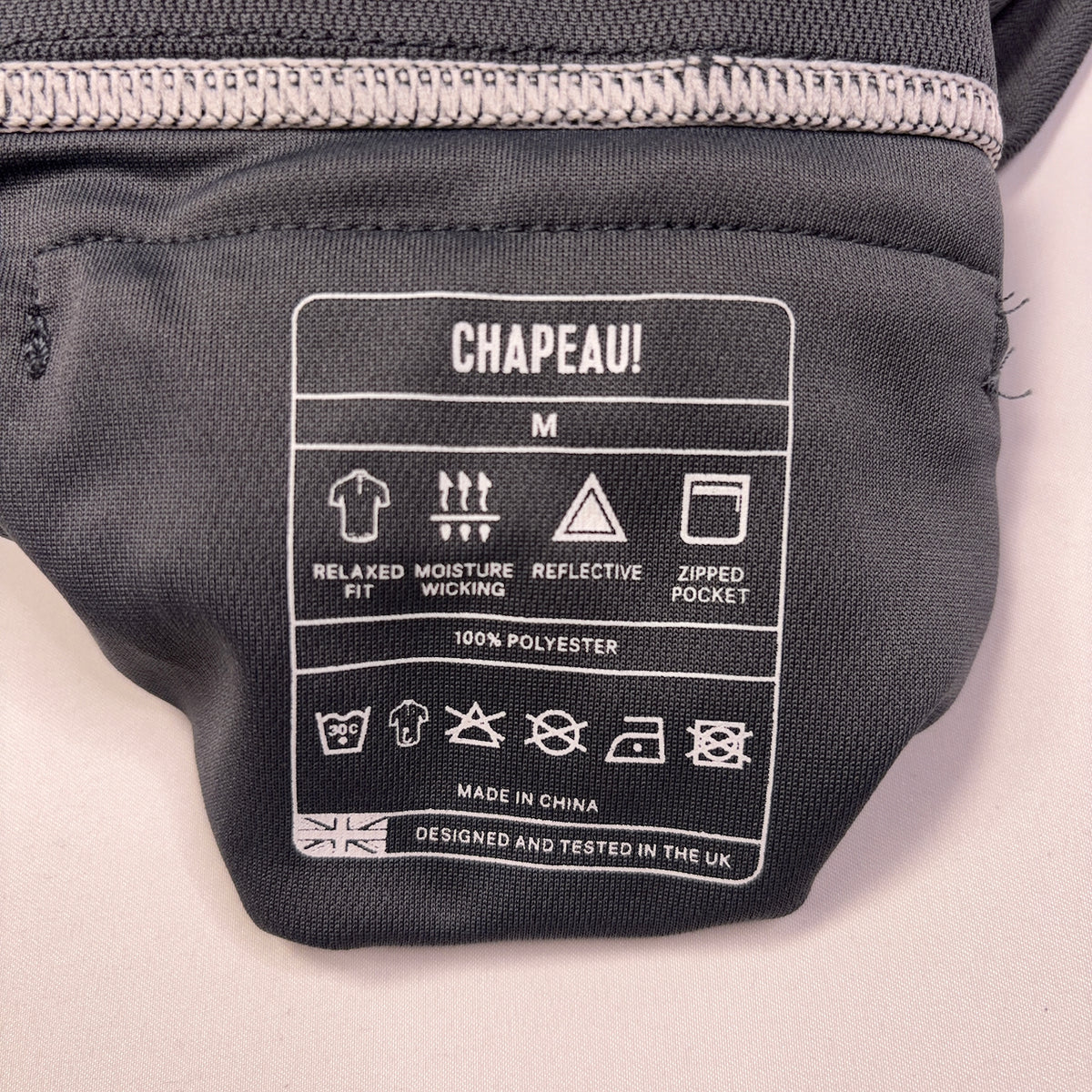Chapeau! Men's Café Colour Block Jersey - M - Carbon Grey / Pink - Excellent Used Condition