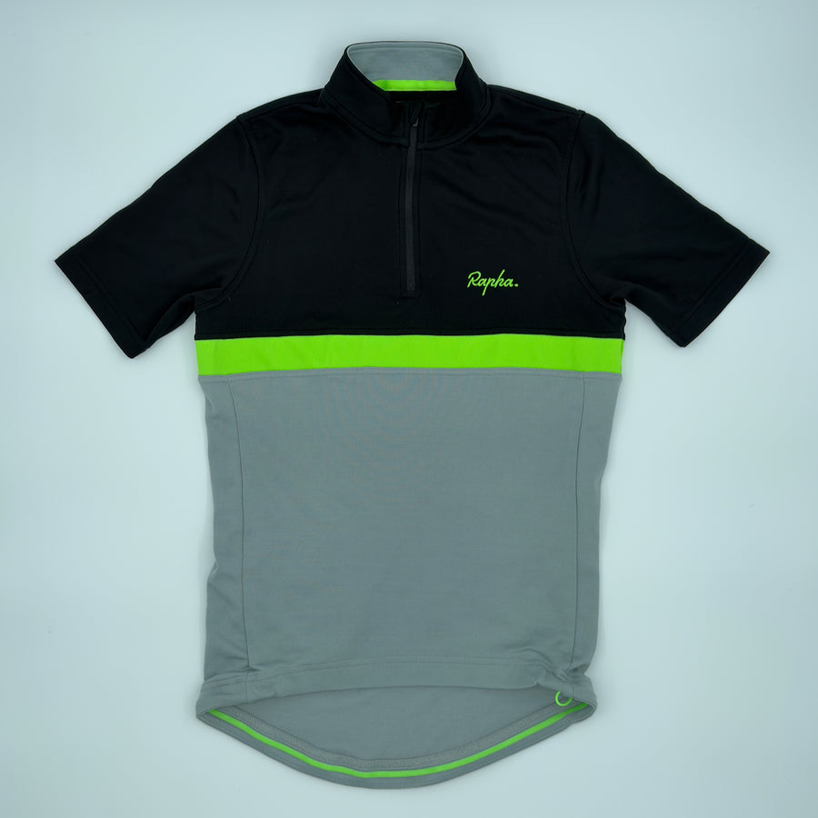 Rapha Men's Club Jersey - M - Black / Lime / Grey - Very Good Used Condition (alternate view)