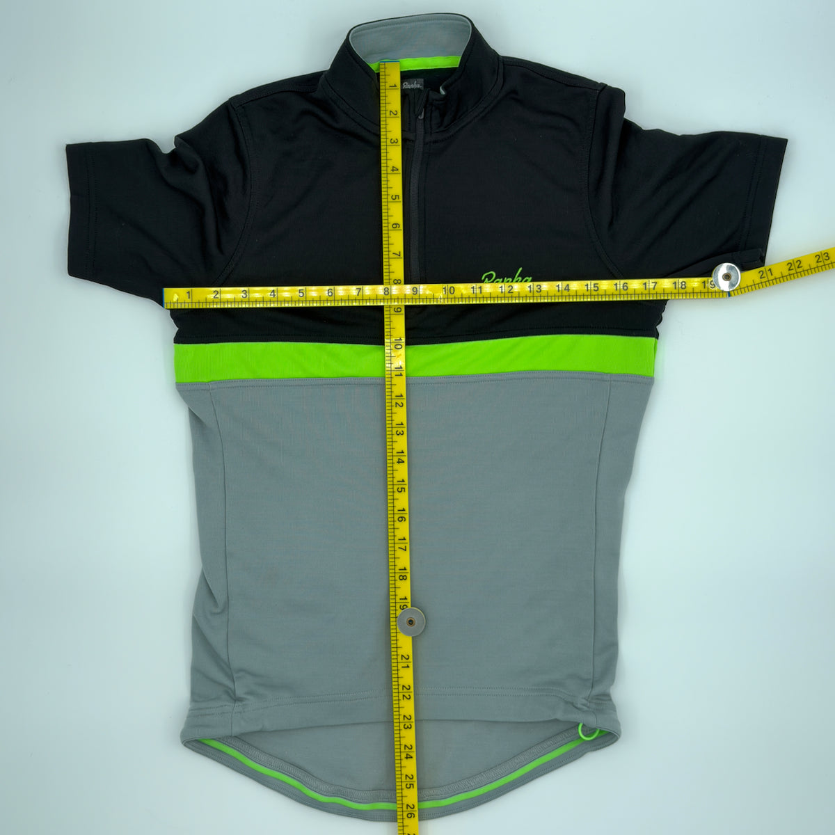 Rapha Men's Club Jersey - M - Black / Lime / Grey - Very Good Used Condition