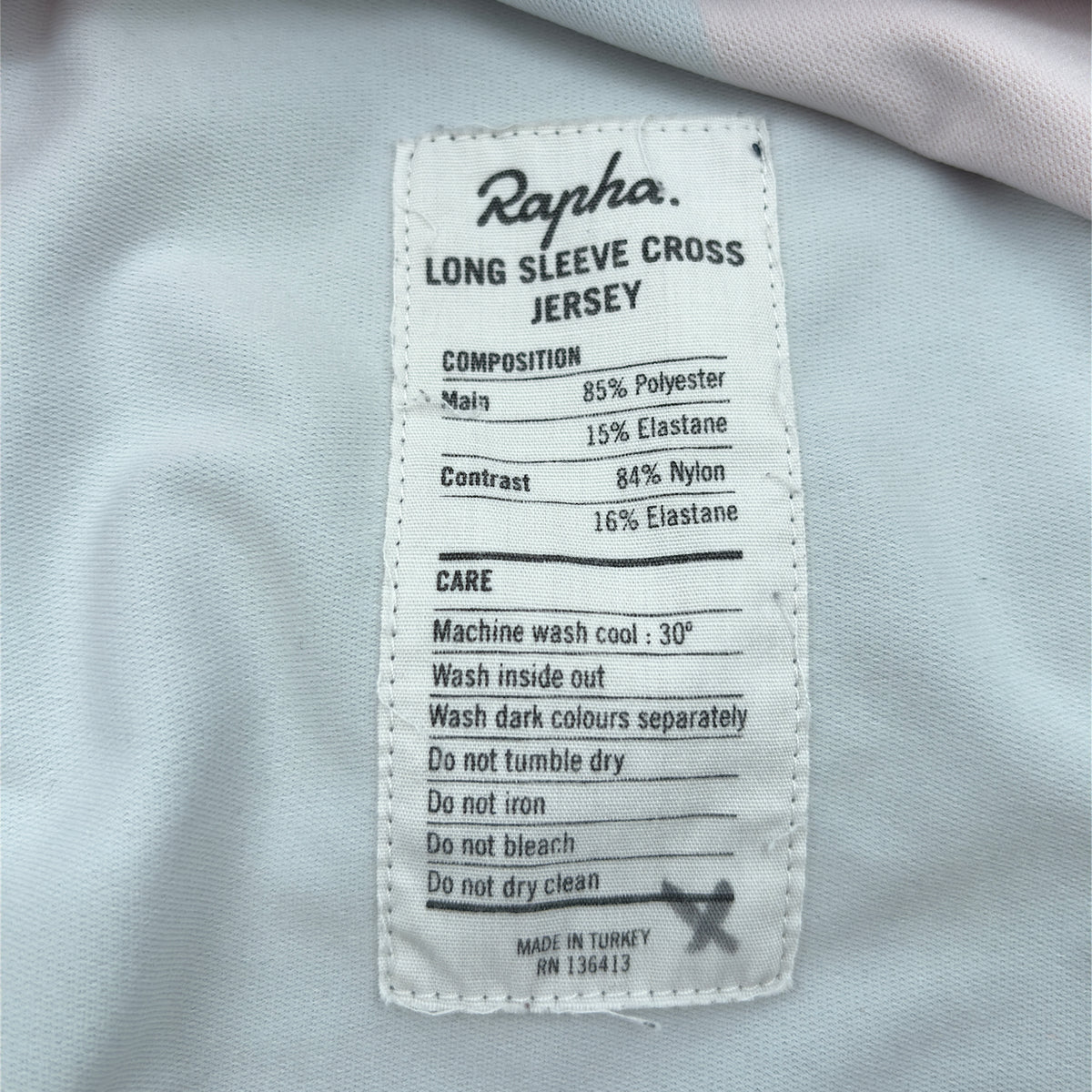 Rapha Men's Long Sleeve Cross Jersey - L - Navy / Maroon / Cyan - Excellent Used Condition