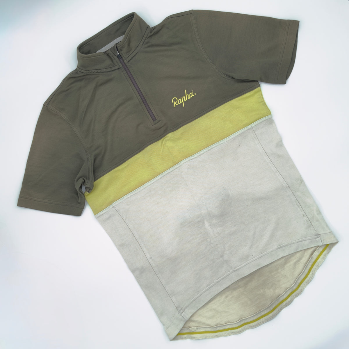 Rapha Club Jersey “Rik II” – Men’s M – Green/Off-White – Good Used Condition.