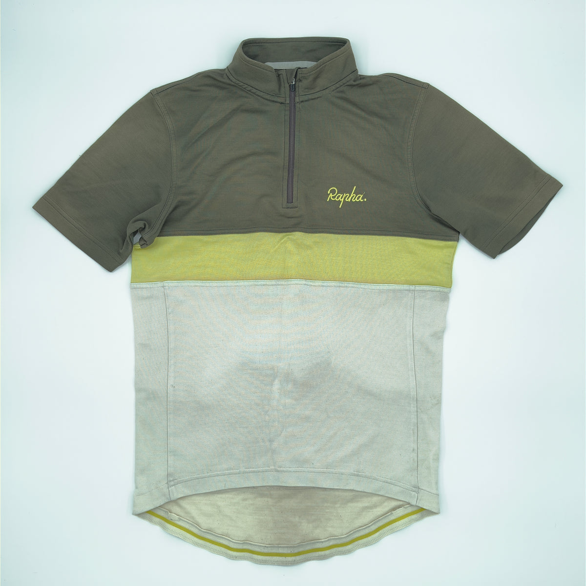 Rapha Club Jersey “Rik II” – Men’s M – Green/Off-White – Good Used Condition.