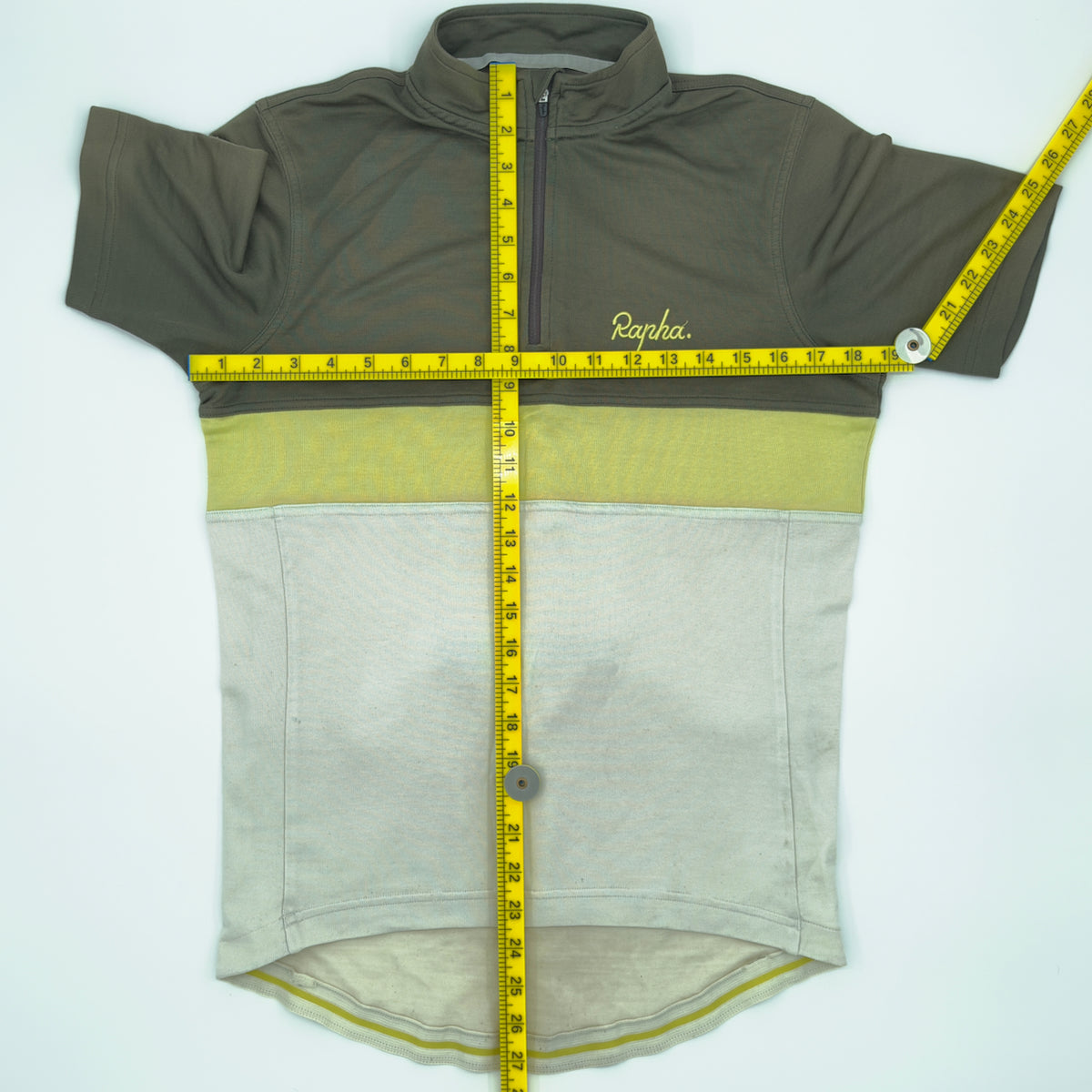 Rapha Club Jersey “Rik II” – Men’s M – Green/Off-White – Good Used Condition.