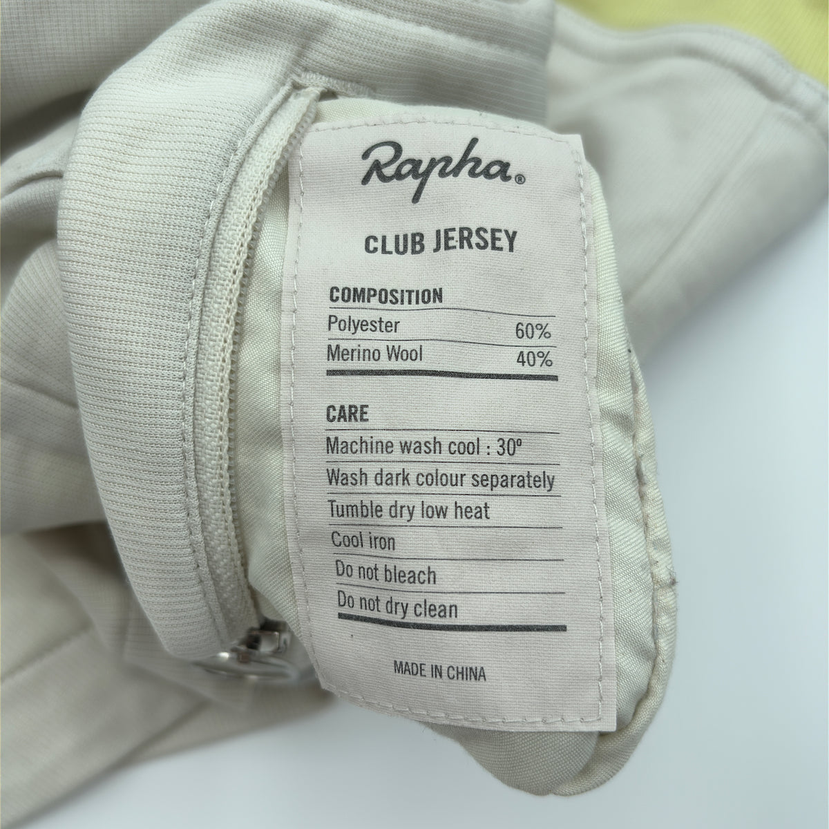 Rapha Club Jersey “Rik II” – Men’s M – Green/Off-White – Good Used Condition.