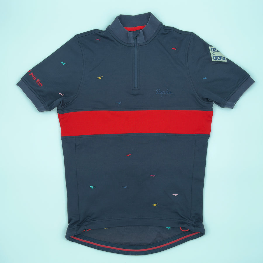 Rapha Men’s Tempest Jersey - M - Navy/Red - Very Good Used Condition (alternate view)