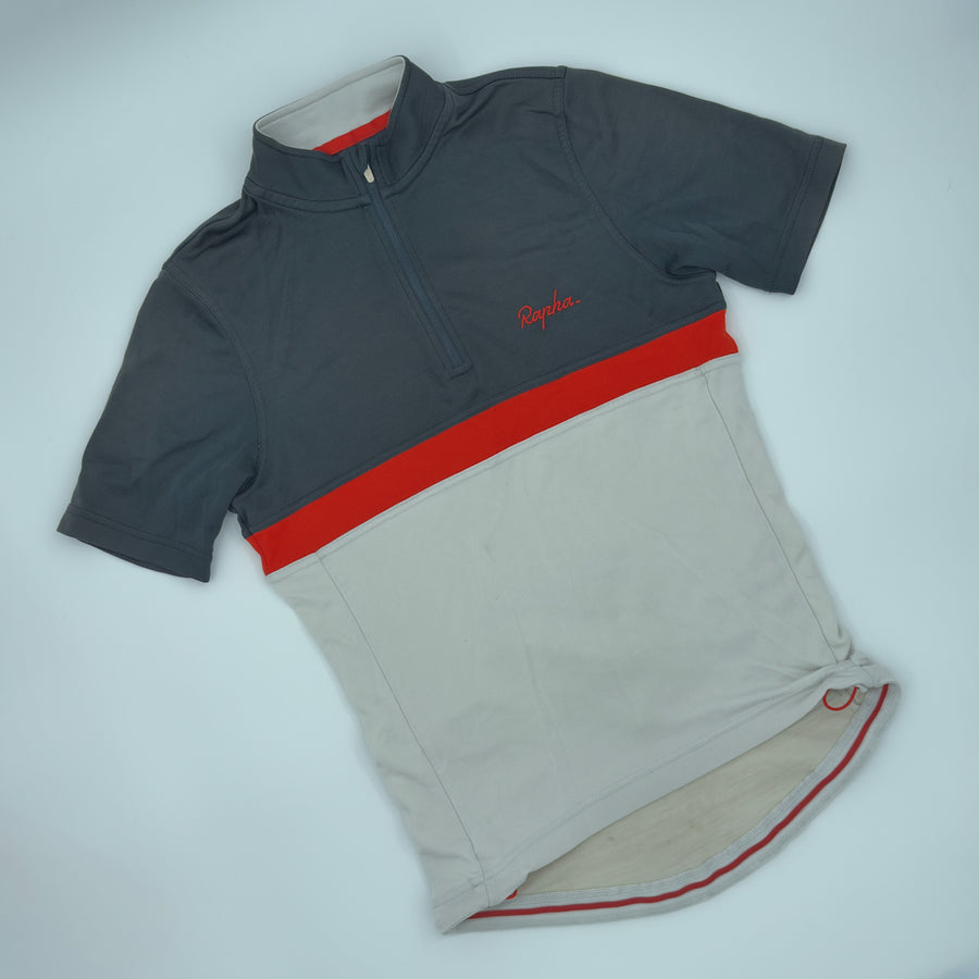 Rapha Men's Club Jersey - Medium - Slate Grey / Red / Light Grey - Good Used Condition