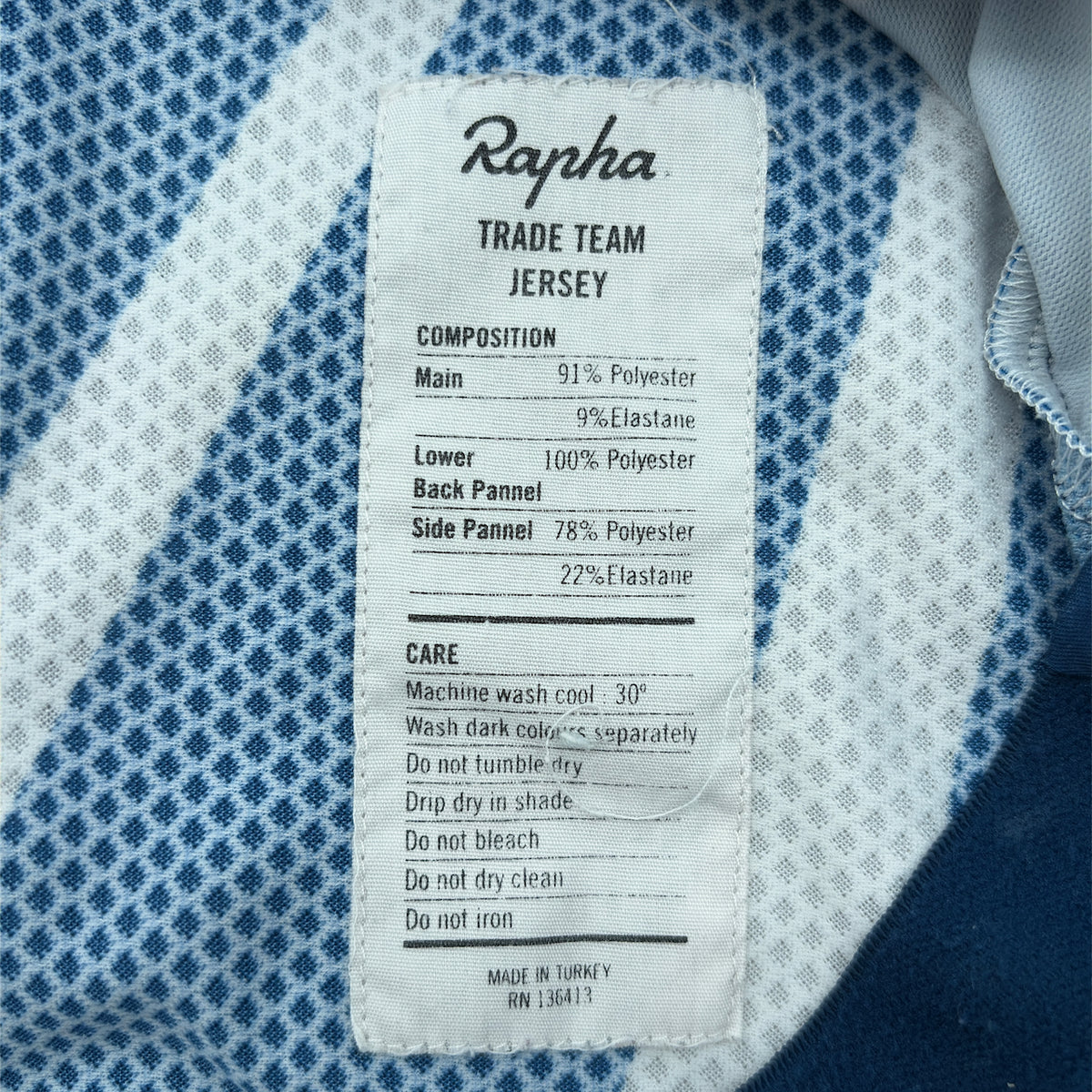 Rapha Trade Team “Les Anglais” Men’s Jersey - M - Blue - Good Used Condition