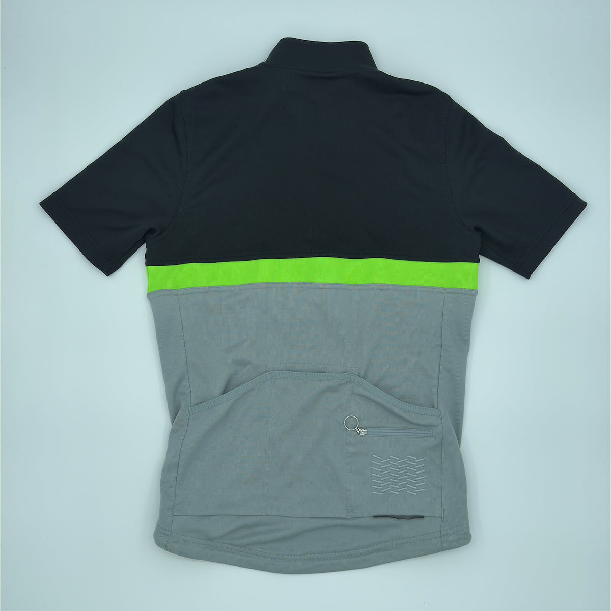 Rapha Men's Club Jersey - Medium - Black / Hi-Vis Green / Grey - Very Good Used Condition
