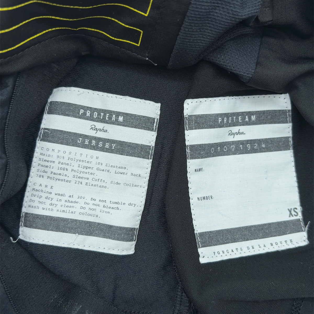 Rapha Men's ProTeam Jersey - XS - Black - Good Used Condition