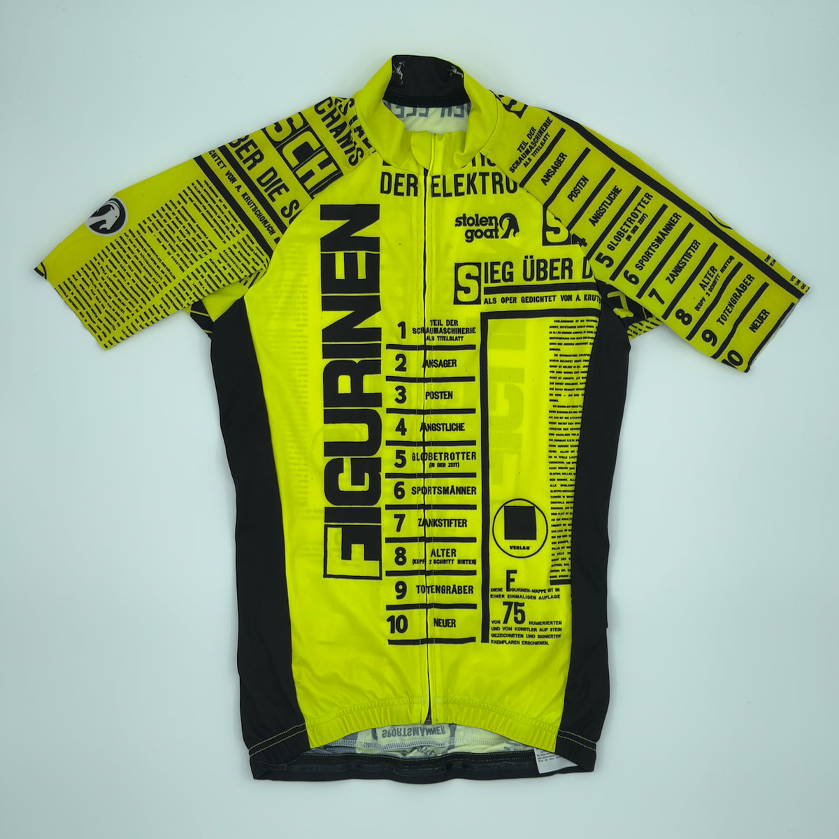 Stolen Goat Men's Figuren Bodyline Jersey - S - Yellow / Black - Excellent Used Condition