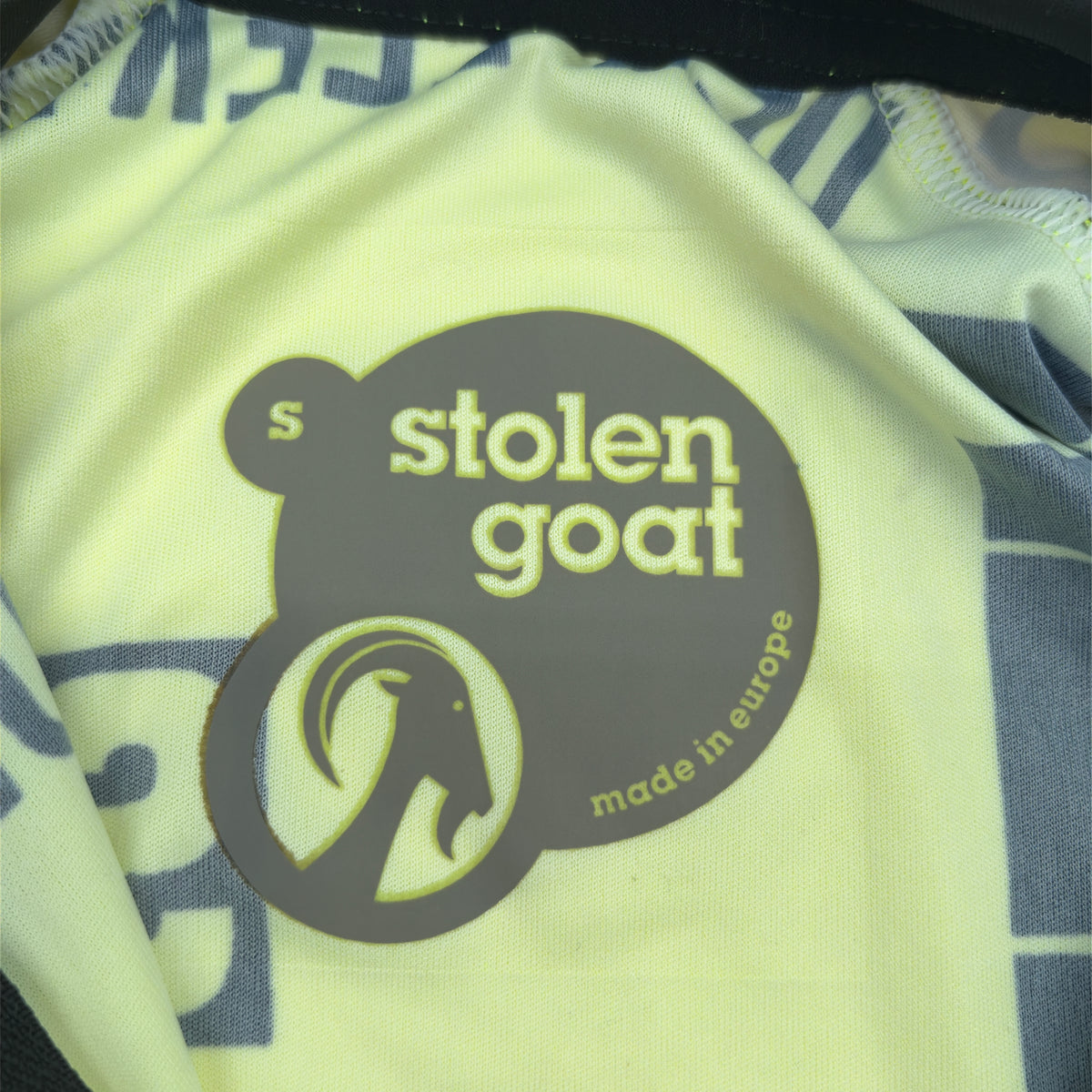 Stolen Goat Men's Figuren Bodyline Jersey - S - Yellow / Black - Excellent Used Condition