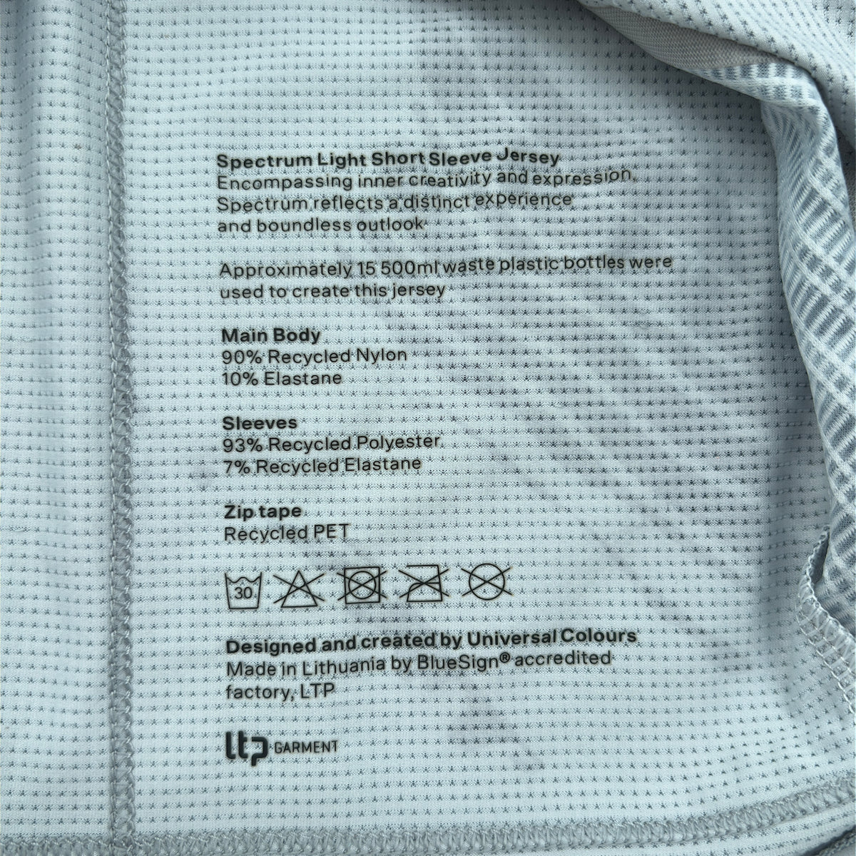 Universal Colours Men’s Spectrum Light Jersey - XS - Grey - Excellent Used Condition