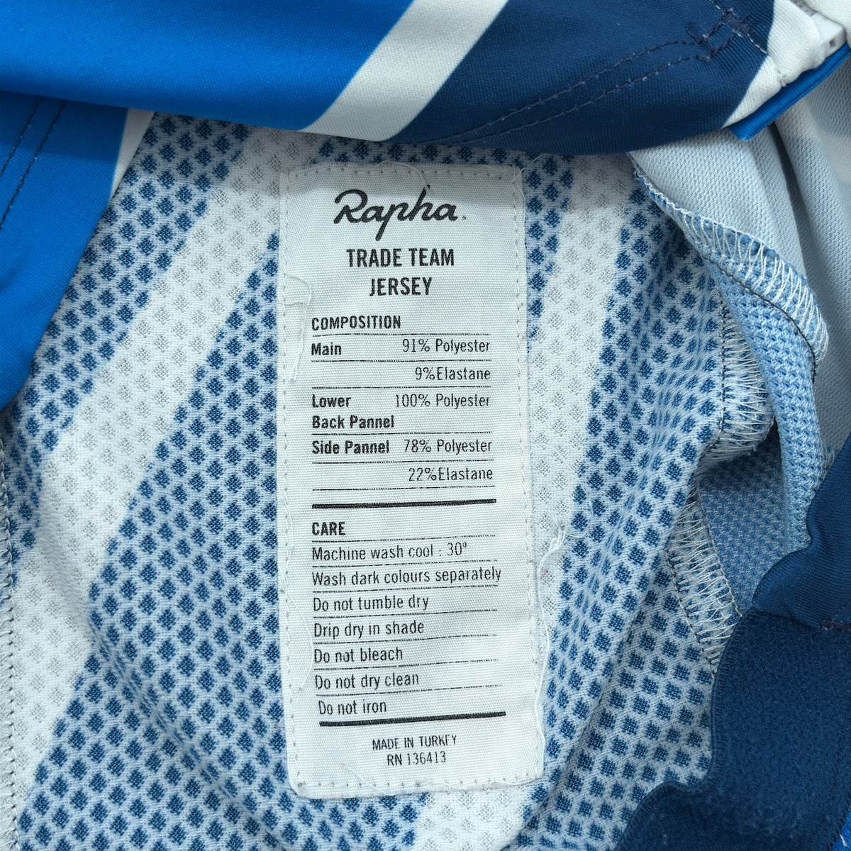 Rapha Trade Team “Les Anglais” Men's Jersey - S - Blue - Very Good Used Condition