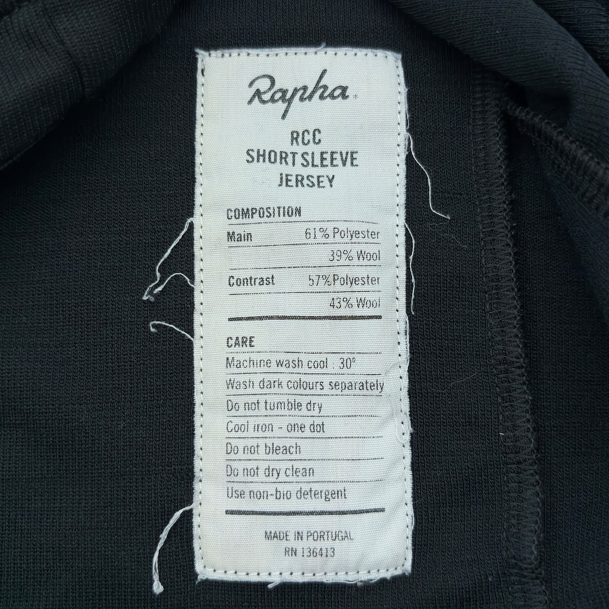 Rapha RCC Short Sleeve Men’s Jersey - XS - Black - Very Good Used Condition
