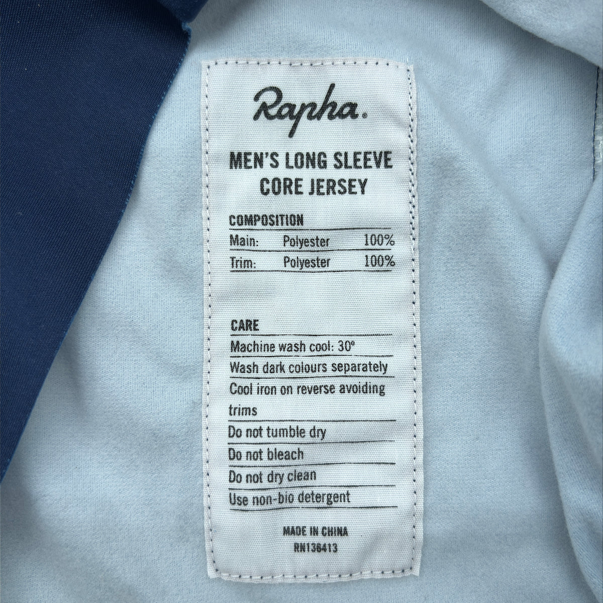 Rapha Men's Festive 500 Long Sleeve Core Jersey - M - Navy - Excellent Used Condition
