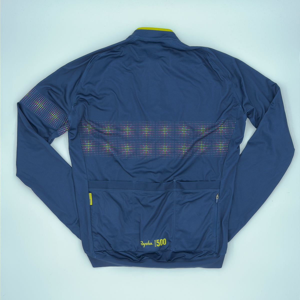 Rapha Men's Festive 500 Long Sleeve Core Jersey - M - Navy - Excellent Used Condition