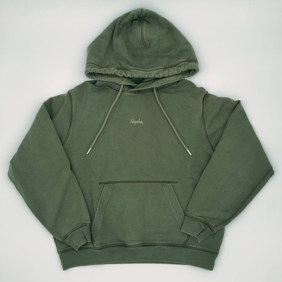 Rapha Women's Cotton Hoodie - XS - Olive Green - Very Good Used Condition (alternate view)