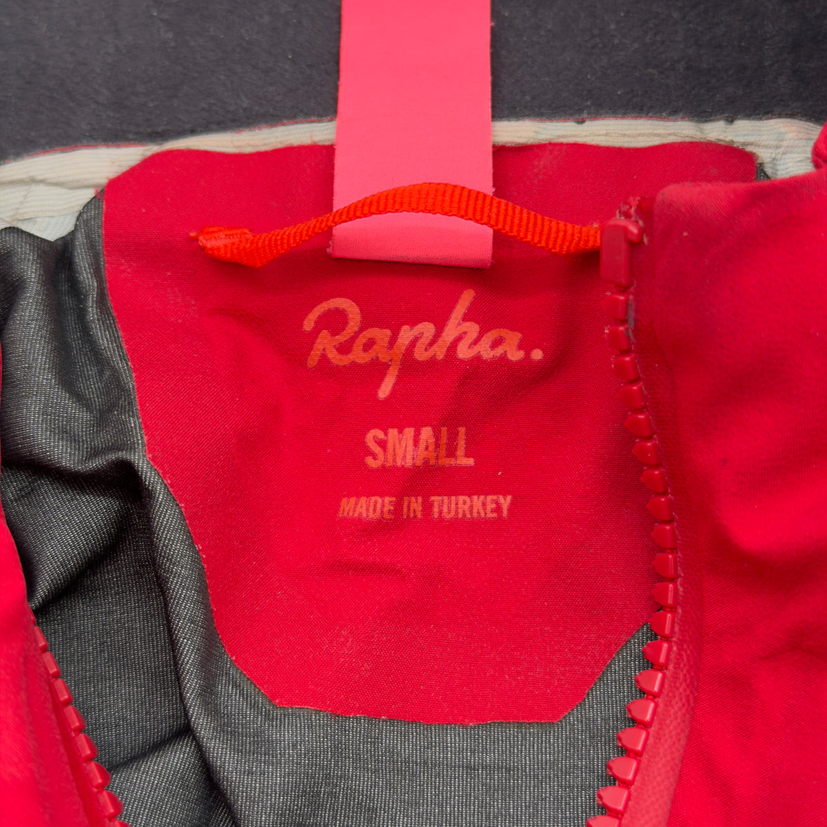Rapha Men’s Hooded Rain Jacket - S - Red / Orange - Excellent Used Condition