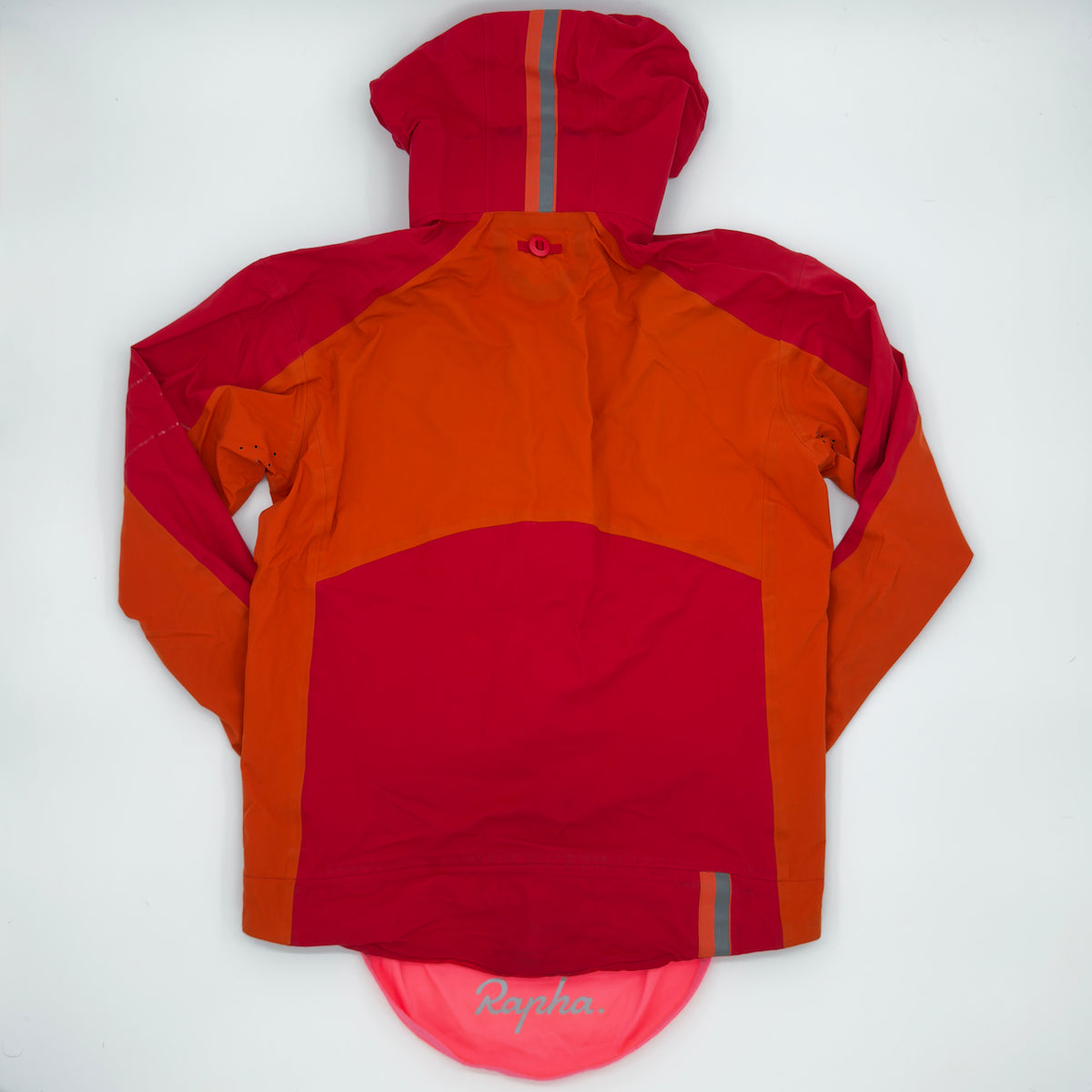 Rapha Men’s Hooded Rain Jacket - S - Red / Orange - Excellent Used Condition