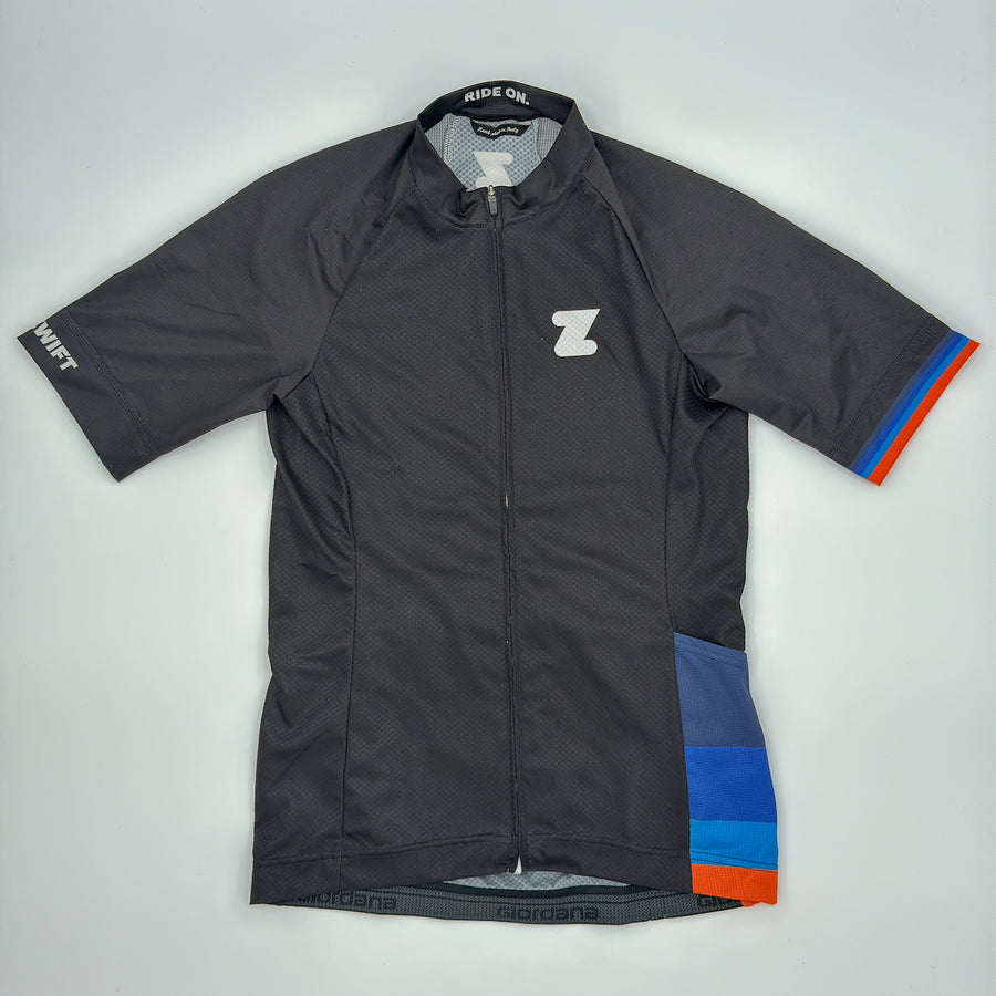 Zwift Men’s Breakaway Jersey - S - Black/Blue/Orange - Good Used Condition (alternate view)