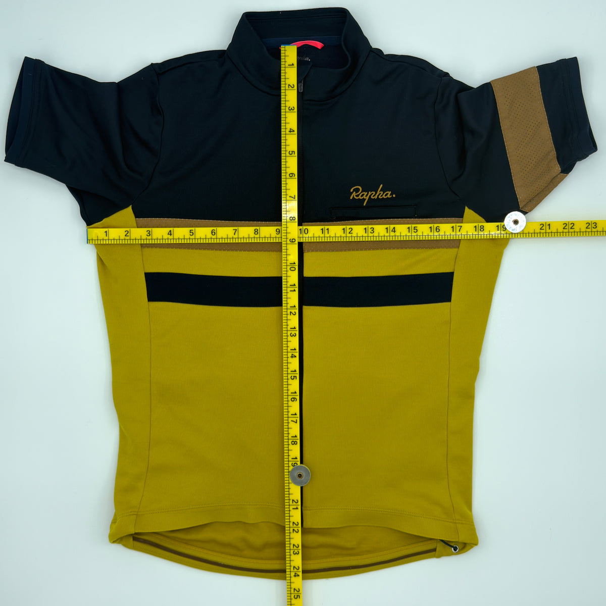 Rapha Men’s Brevet Jersey II - M - Navy/Mustard/Tan - Very Good Used Condition