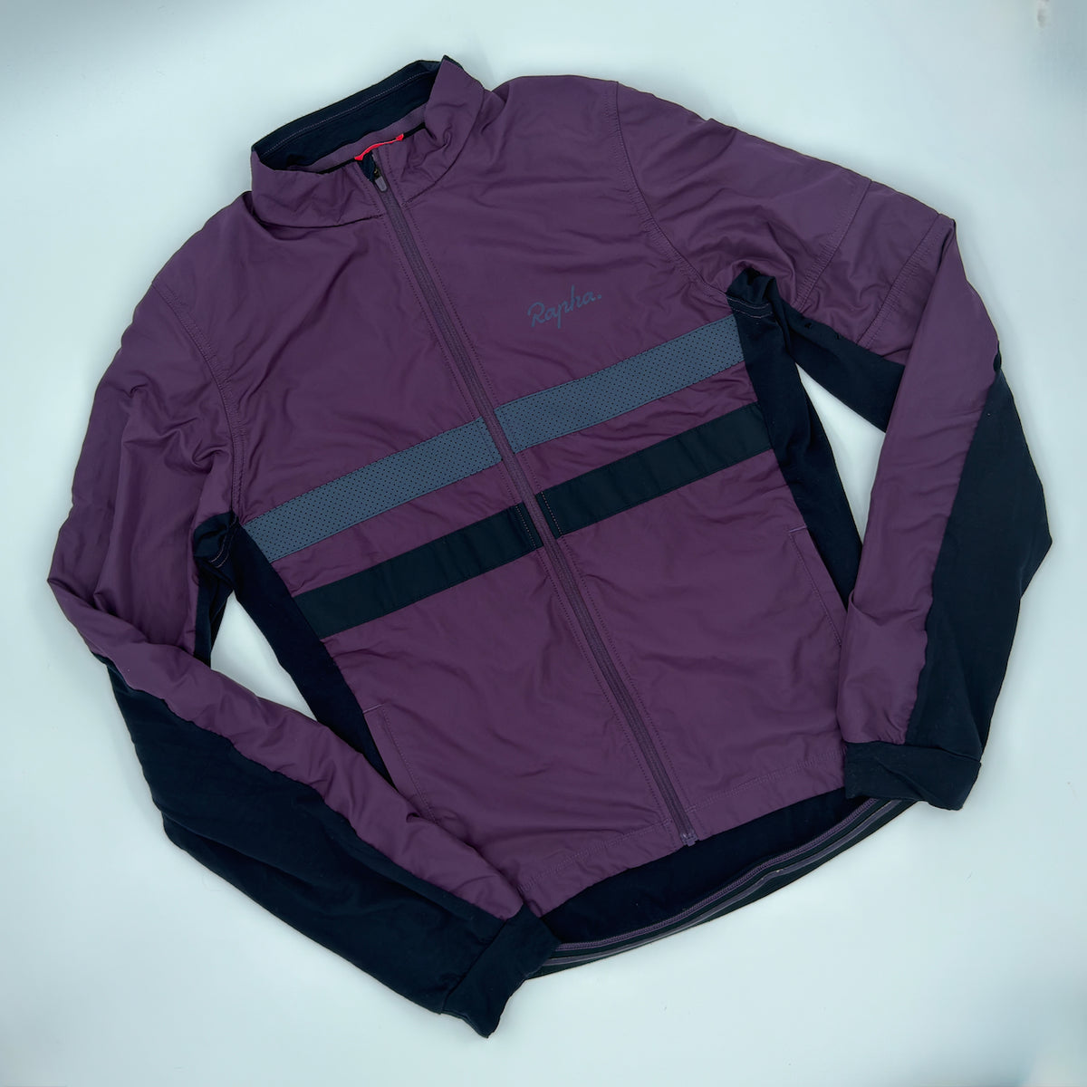 Rapha Men’s LS Brevet Windblock Jersey - M - Purple/Dark Navy - Excellent Used Condition