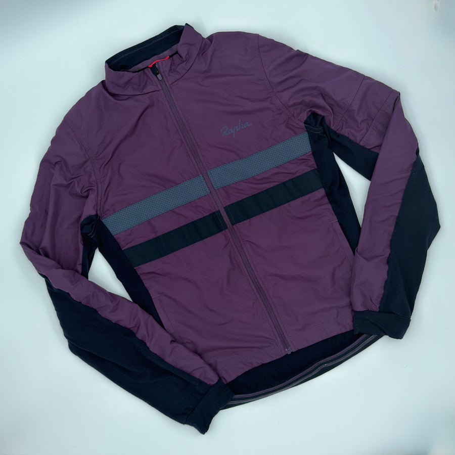 Rapha Men’s LS Brevet Windblock Jersey - M - Purple/Dark Navy - Excellent Used Condition