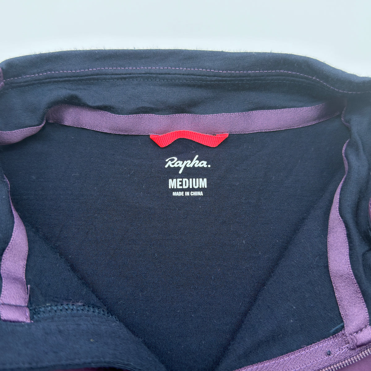 Rapha Men’s LS Brevet Windblock Jersey - M - Purple/Dark Navy - Excellent Used Condition