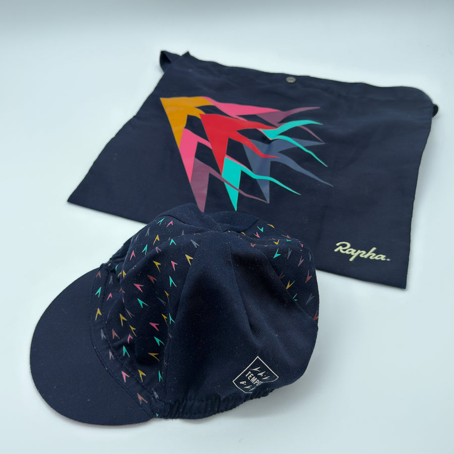 Rapha Tempest Cycling Cap & Musette Bundle - One Size - Navy/Multicolour - Excellent Used Condition