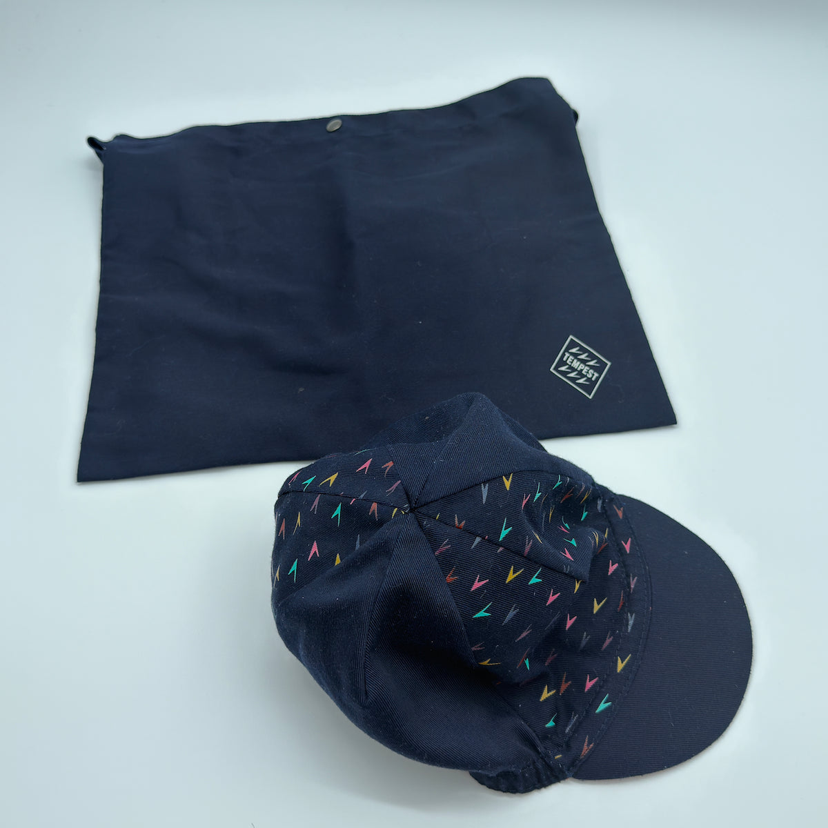 Rapha Tempest Cycling Cap & Musette Bundle - One Size - Navy/Multicolour - Excellent Used Condition