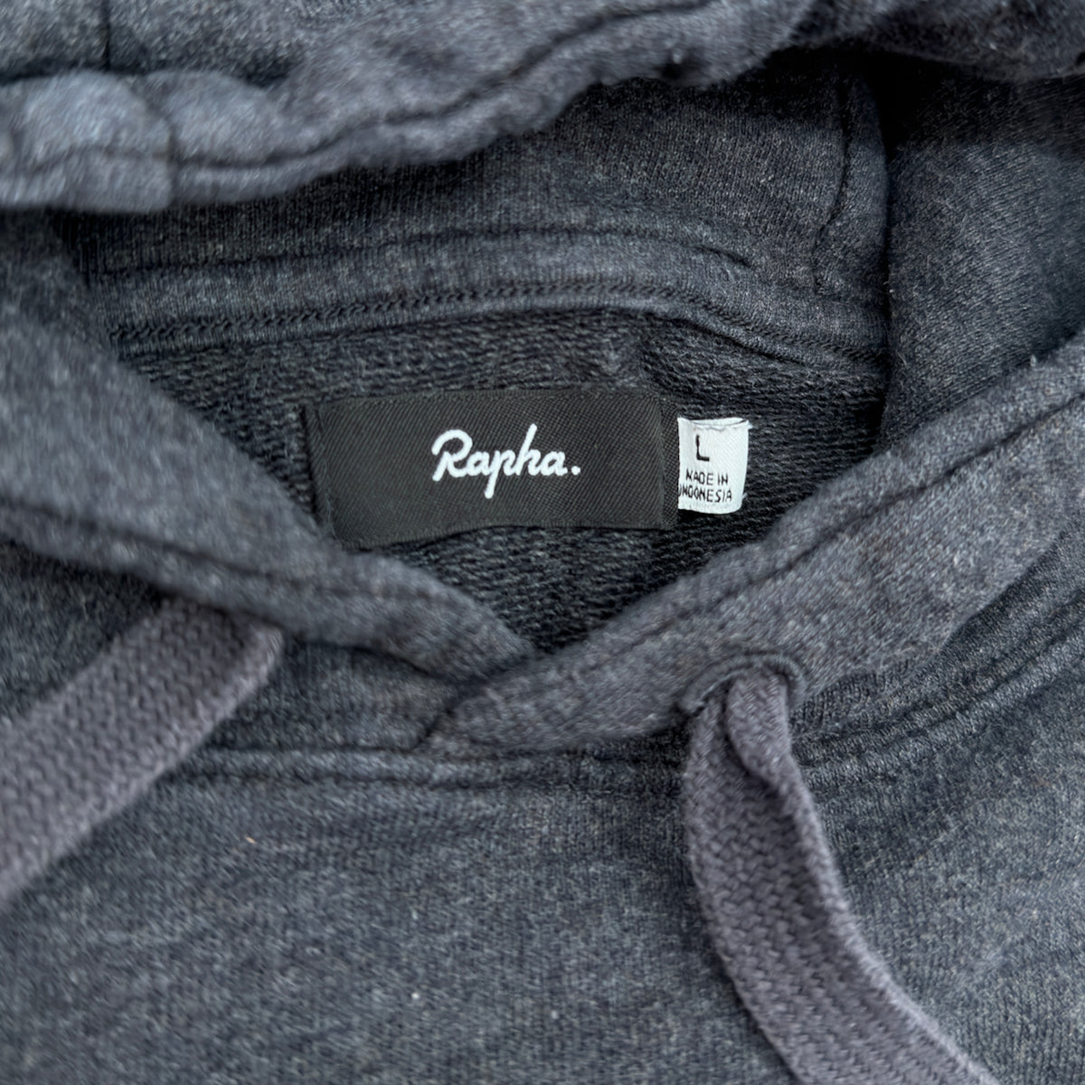 Rapha Logo Pullover Hoodie - L - Charcoal Grey - Very Good Used Condition