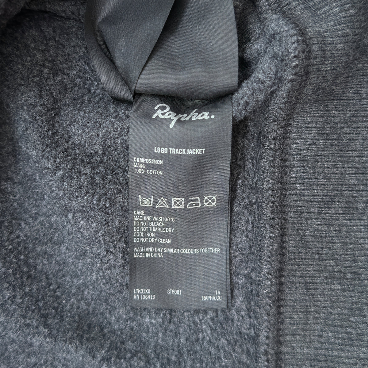 Rapha Logo Track Jacket - S - Dark Grey - Very Good Used Condition