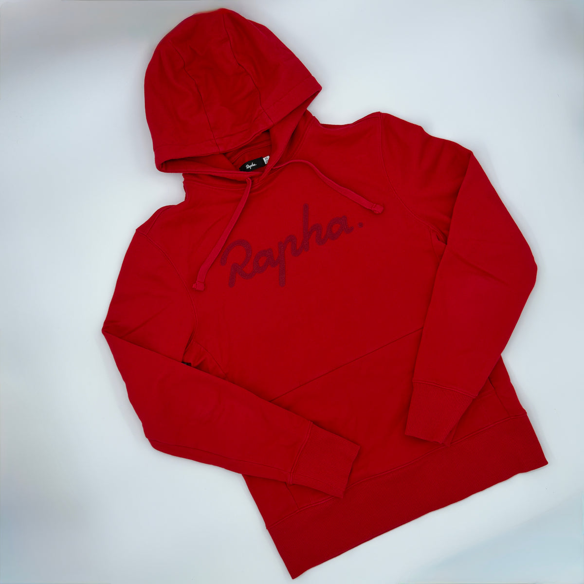 Rapha Men’s Logo Pullover Hoodie - XS - Red - Very Good Used Condition