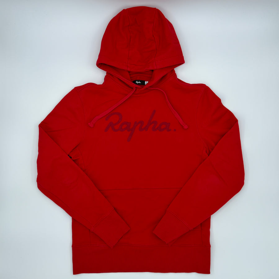 Rapha Men’s Logo Pullover Hoodie - XS - Red - Very Good Used Condition (alternate view)