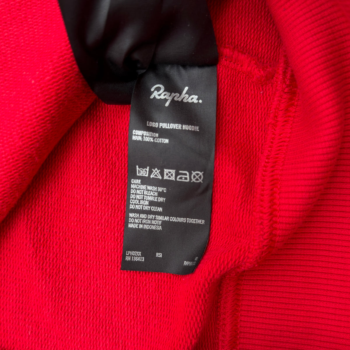 Rapha Men’s Logo Pullover Hoodie - XS - Red - Very Good Used Condition