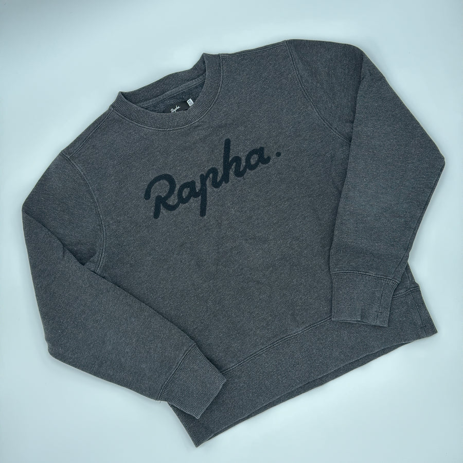 Rapha Stitched Logo Women’s Sweatshirt - XS - Dark Grey - Very Good Used Condition