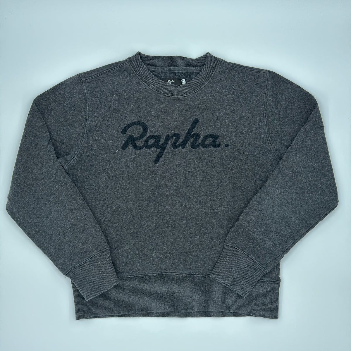 Rapha Stitched Logo Women’s Sweatshirt - XS - Dark Grey - Very Good Used Condition