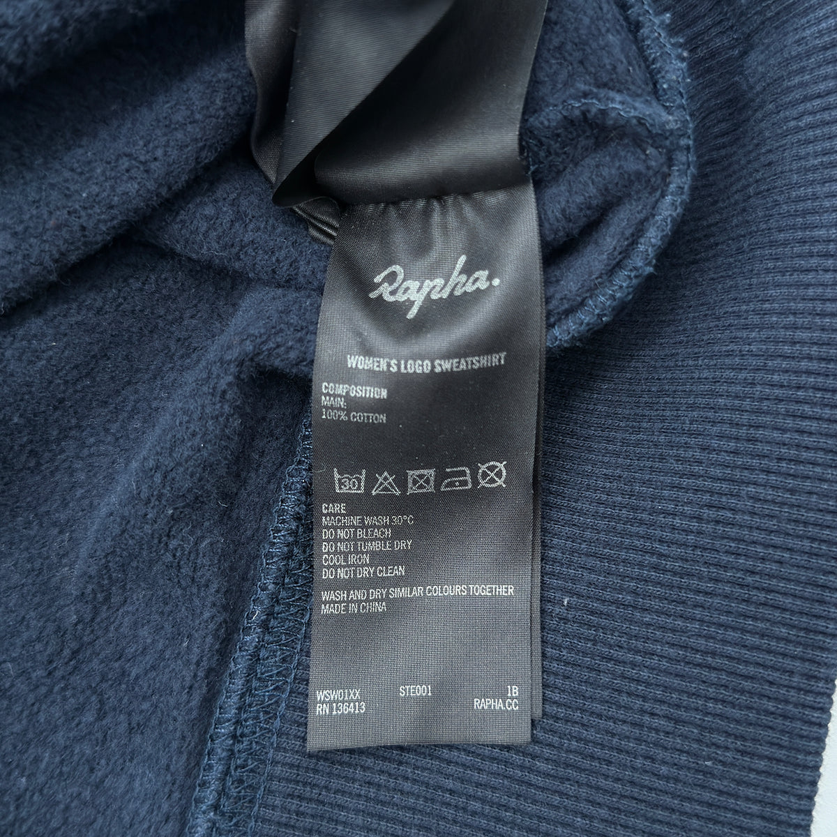 Rapha Women’s Logo Sweatshirt - S - Navy - Very Good Used Condition