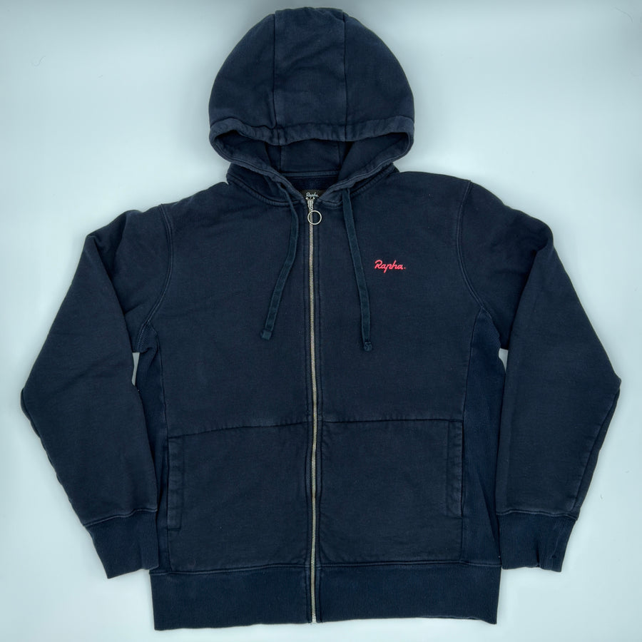 Rapha Men’s Logo Full Zip Hoodie - M - Navy - Good Used Condition (alternate view)