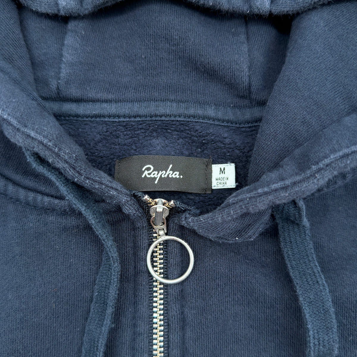 Rapha Men’s Logo Full Zip Hoodie - M - Navy - Good Used Condition