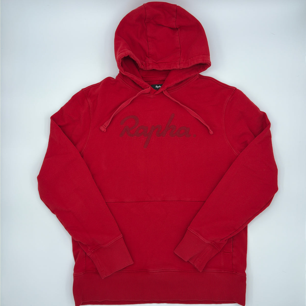 Rapha Men’s Logo Pullover Hoodie - L - Red - Very Good Used Condition