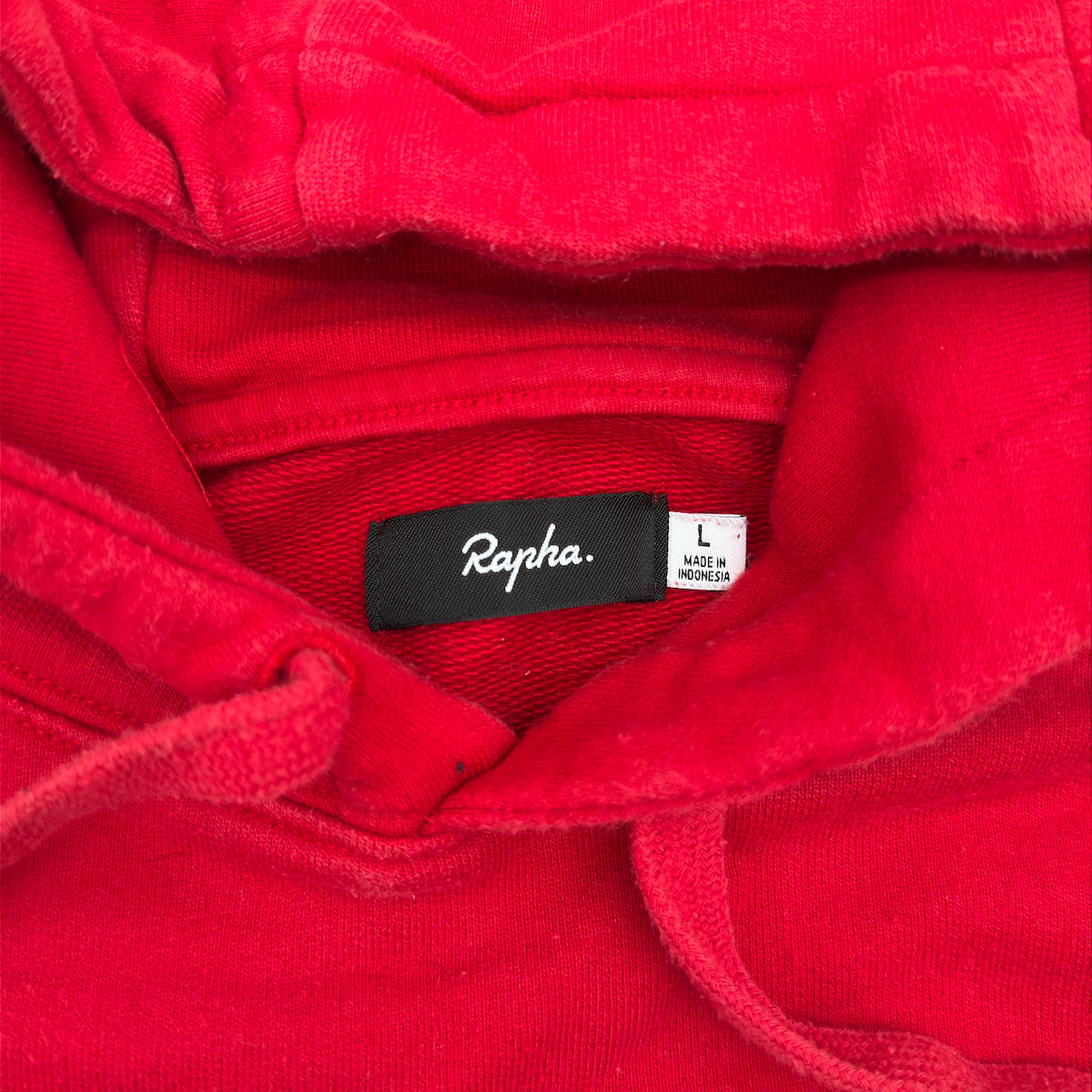 Rapha Men’s Logo Pullover Hoodie - L - Red - Very Good Used Condition