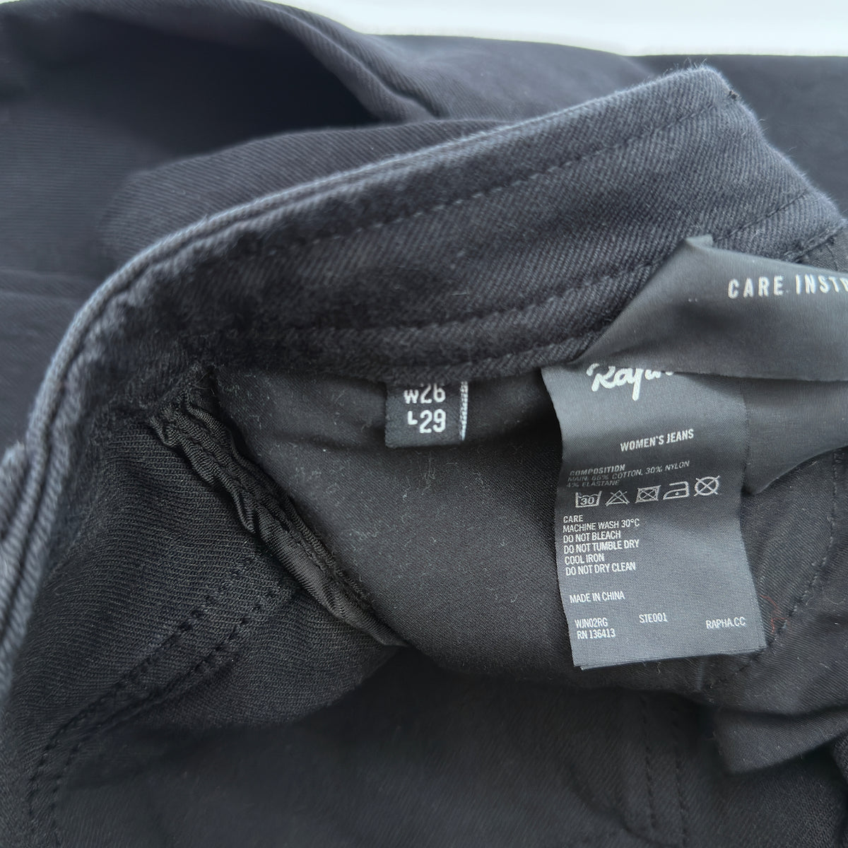 Rapha Women's Jeans - W26 L29 - Black - Excellent Used Condition
