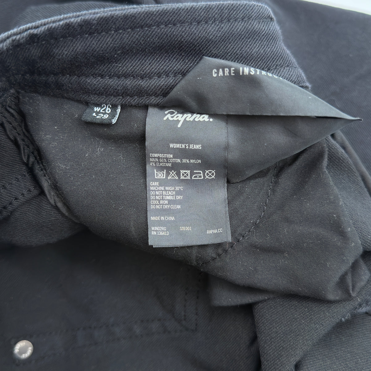 Rapha Women's Jeans - W26 L29 - Black - Excellent Used Condition